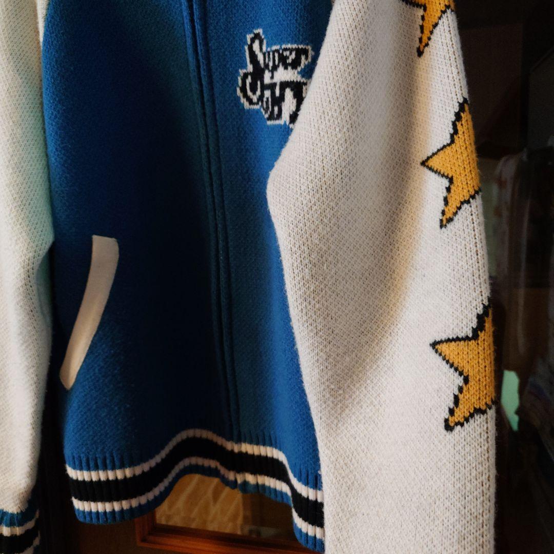 ⭐️HYS 星柄 ニット ジップジャケット ジャガード スタジャン風⭐️