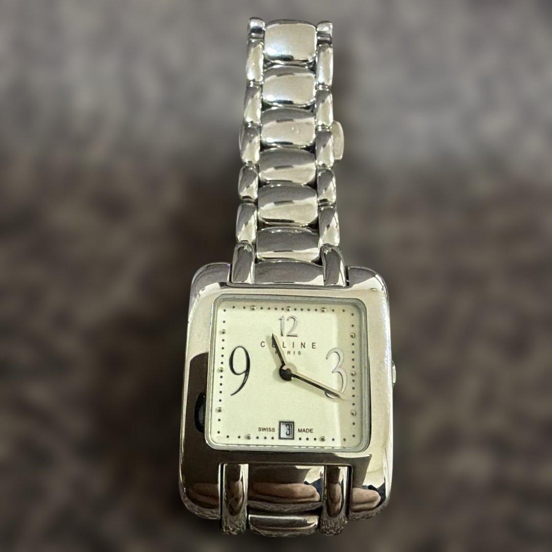 ✨希少✨CELINE セリーヌ 腕時計 スクエア シルバー レディース