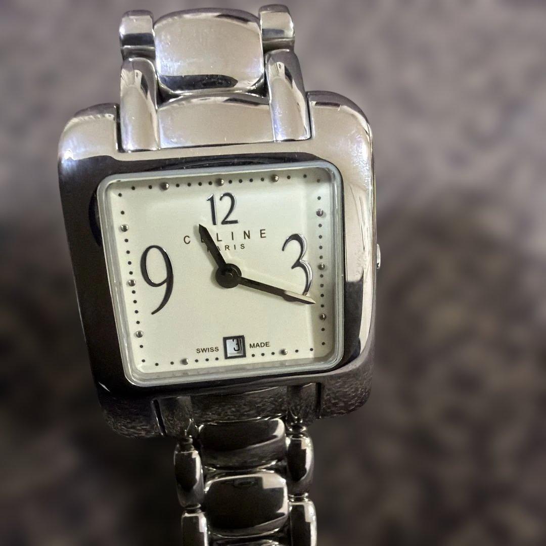 ✨希少✨CELINE セリーヌ 腕時計 スクエア シルバー レディース