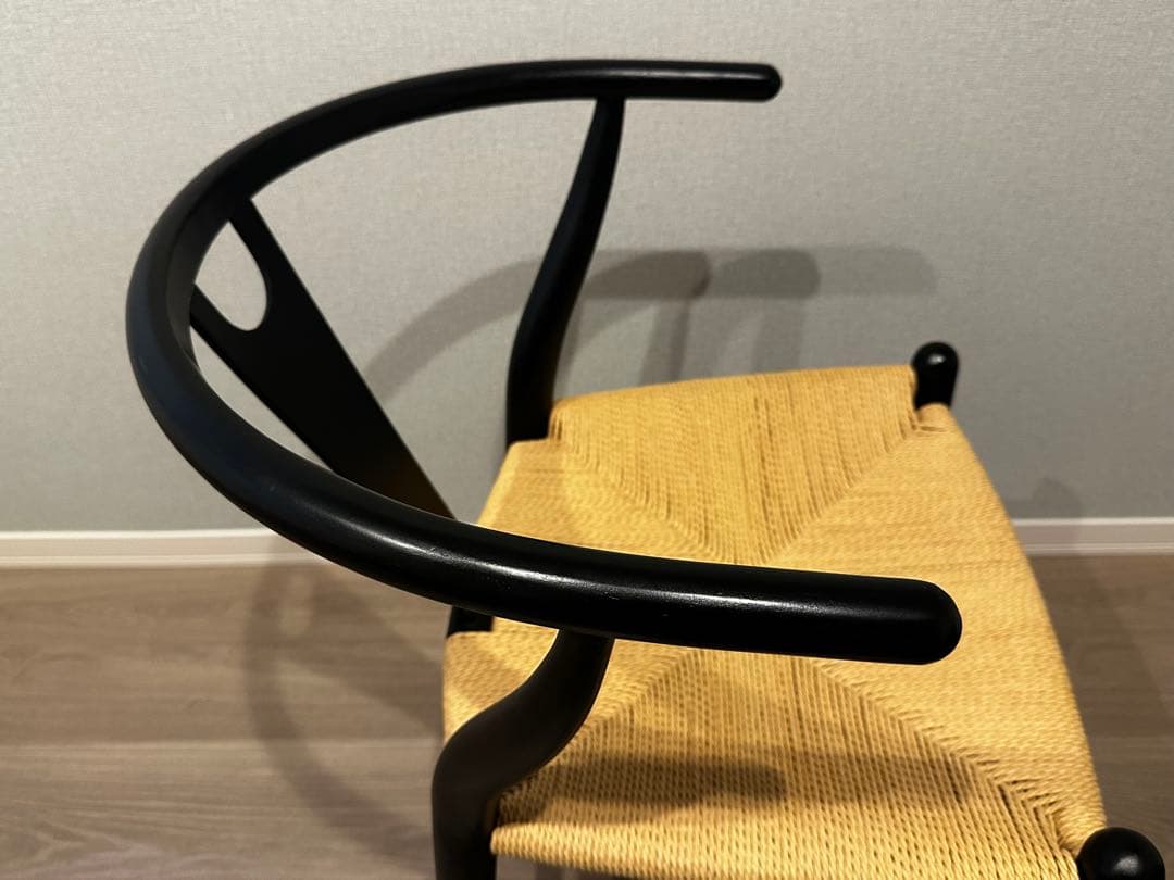 【Yチェア】ペーパーコード　北欧デザイン　ブラック　黒　リプロダクト品