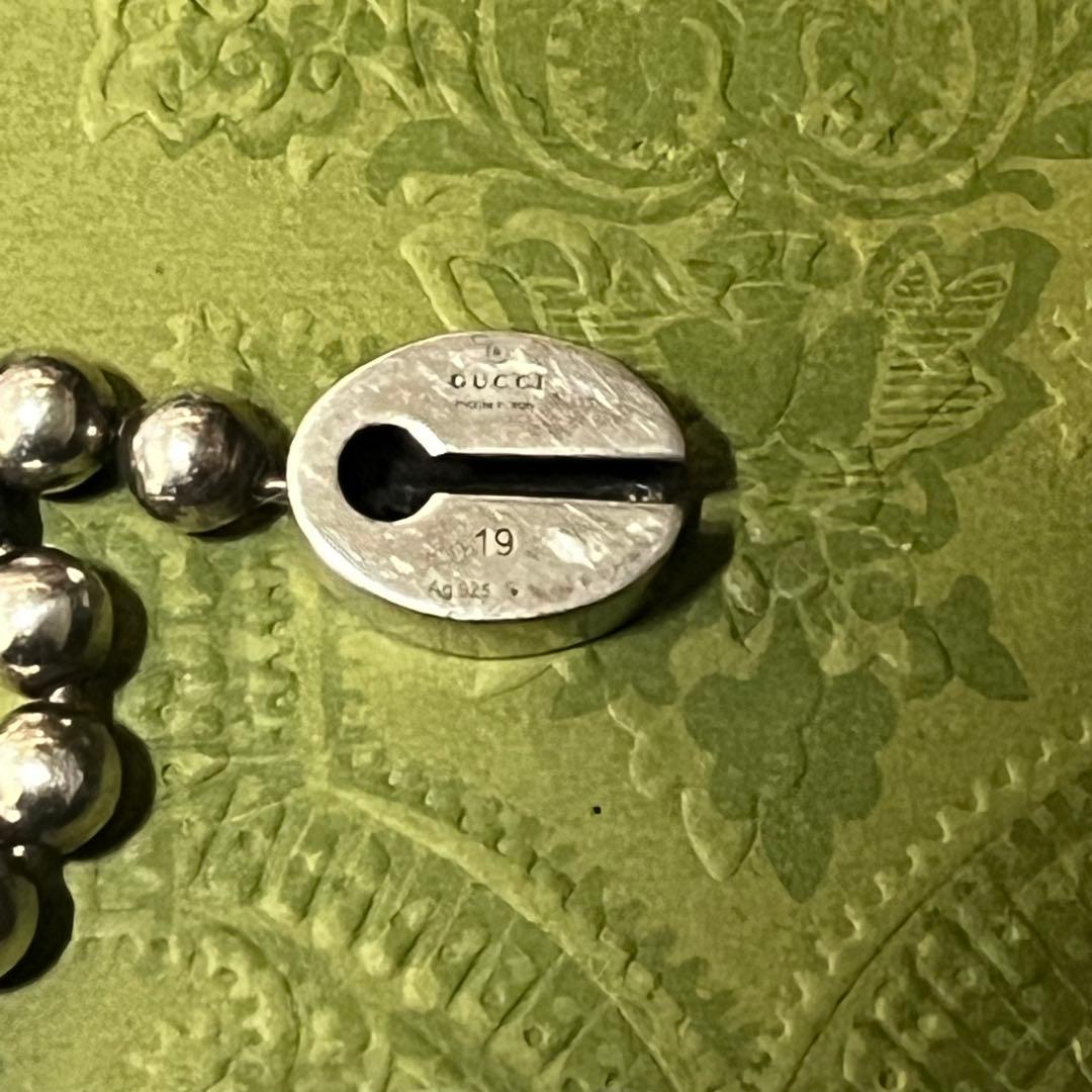 GUCCI インターロッキングボールチェーンブレスレット