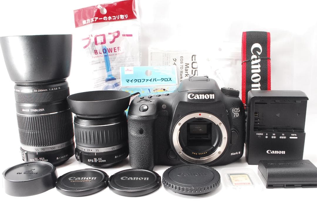 ✨スマホ転送可✨豪華セット✨Canon 7D Mark Ⅱ ダブルレンズセット