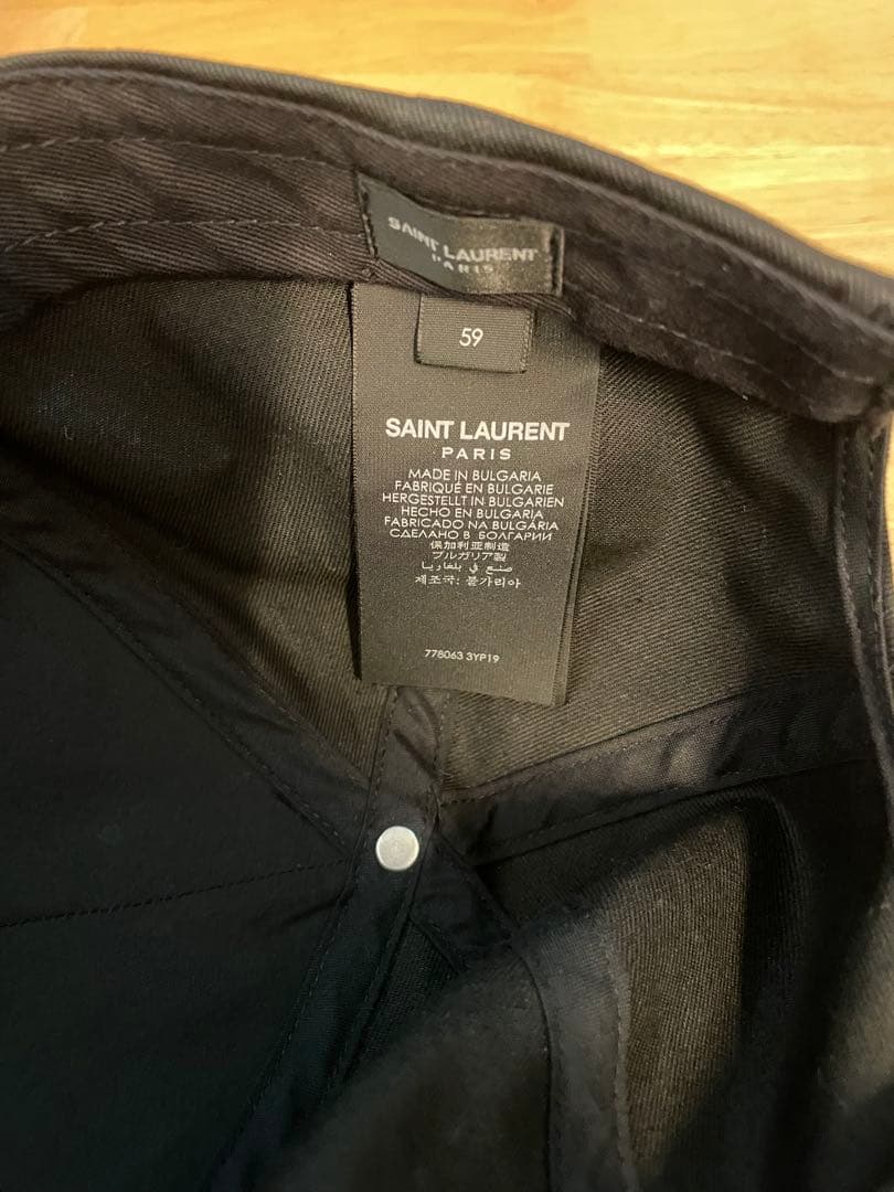 SAINT LAURENT ブラック キャップ サイズ59