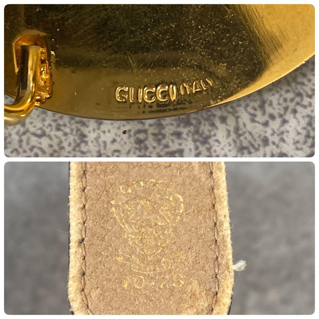 GUCCI グッチ　ベルト　インターロッキング　ロゴ金具　レザー　ブラック