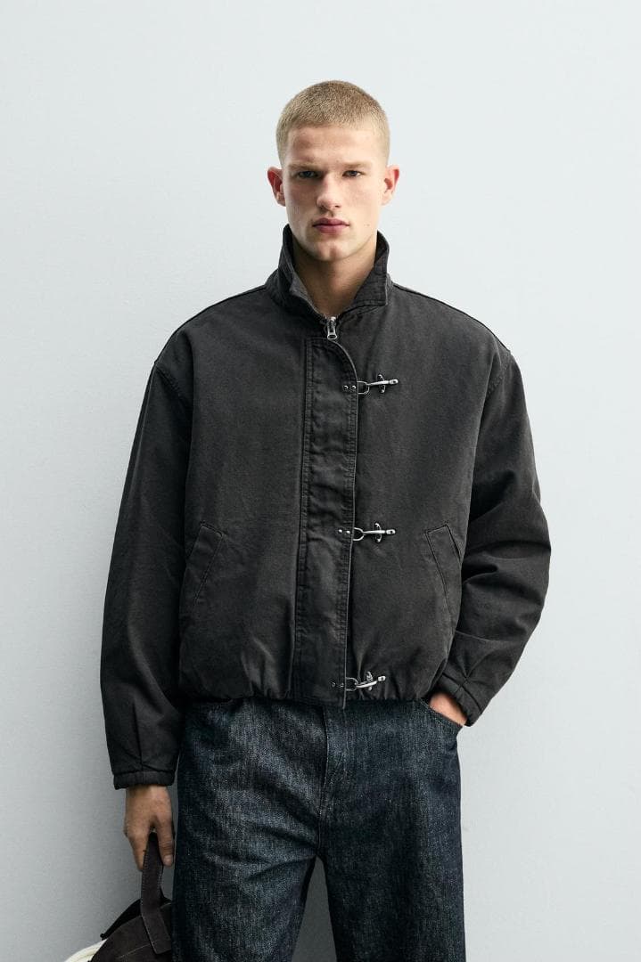 ZARA ザラ クロップドフィットトグルボタンジャケット S