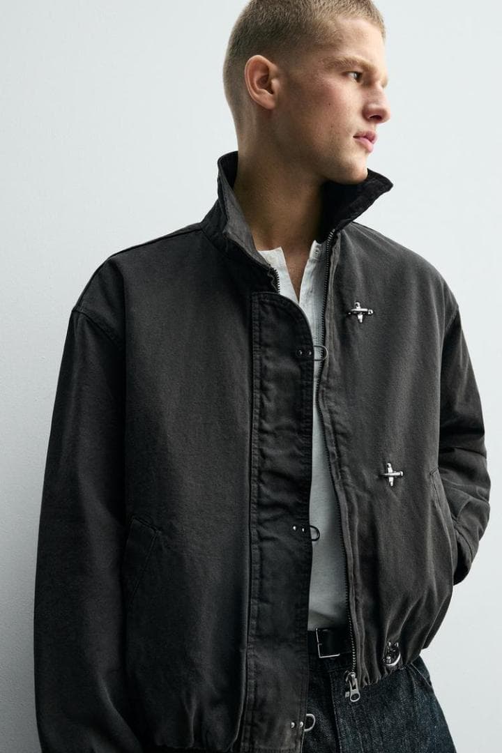 ZARA ザラ クロップドフィットトグルボタンジャケット S