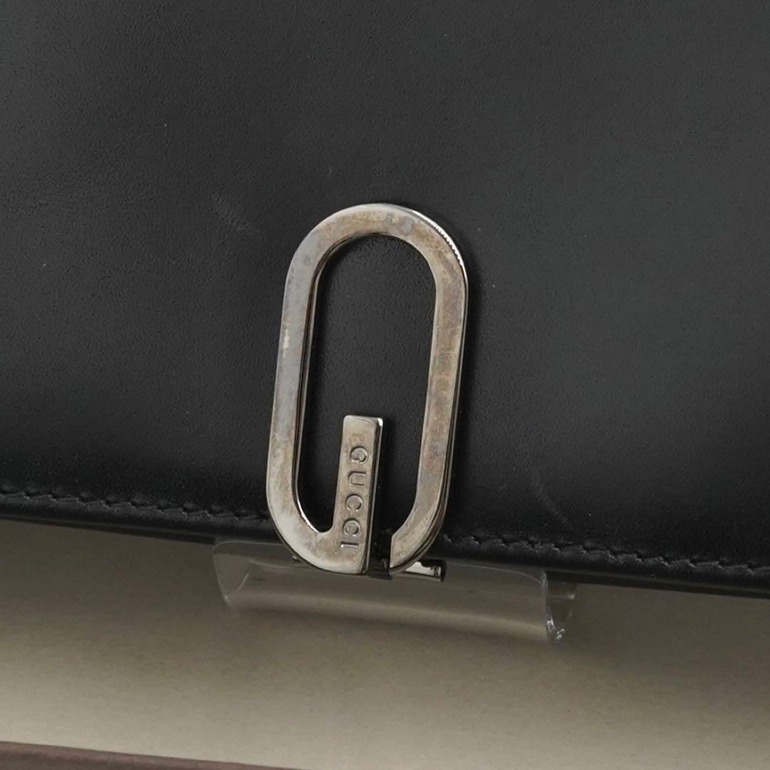 ✨極美品・箱付き✨　GUCCI グッチ　長財布　Gロゴ　本革　レザー　ブラック
