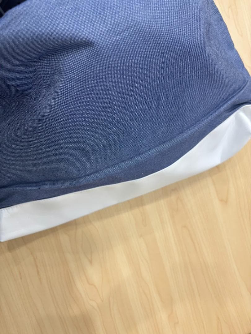 【美品】familiarファミリア70周年　マチ付き　デニムバッグ　神戸本店限定