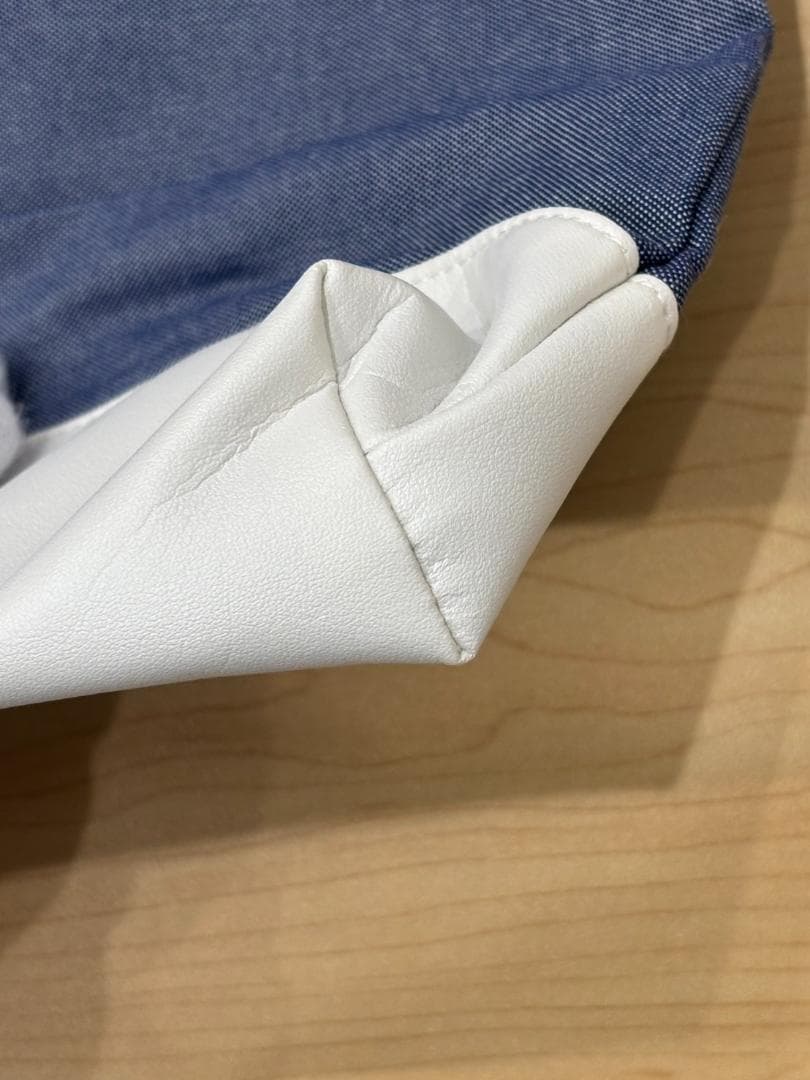 【美品】familiarファミリア70周年　マチ付き　デニムバッグ　神戸本店限定