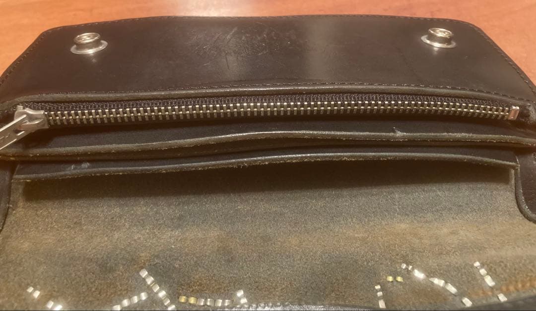 ゴールドラッシュ スパイダースタッズ長財布ウルフルズヘッド ルイスレザー レア