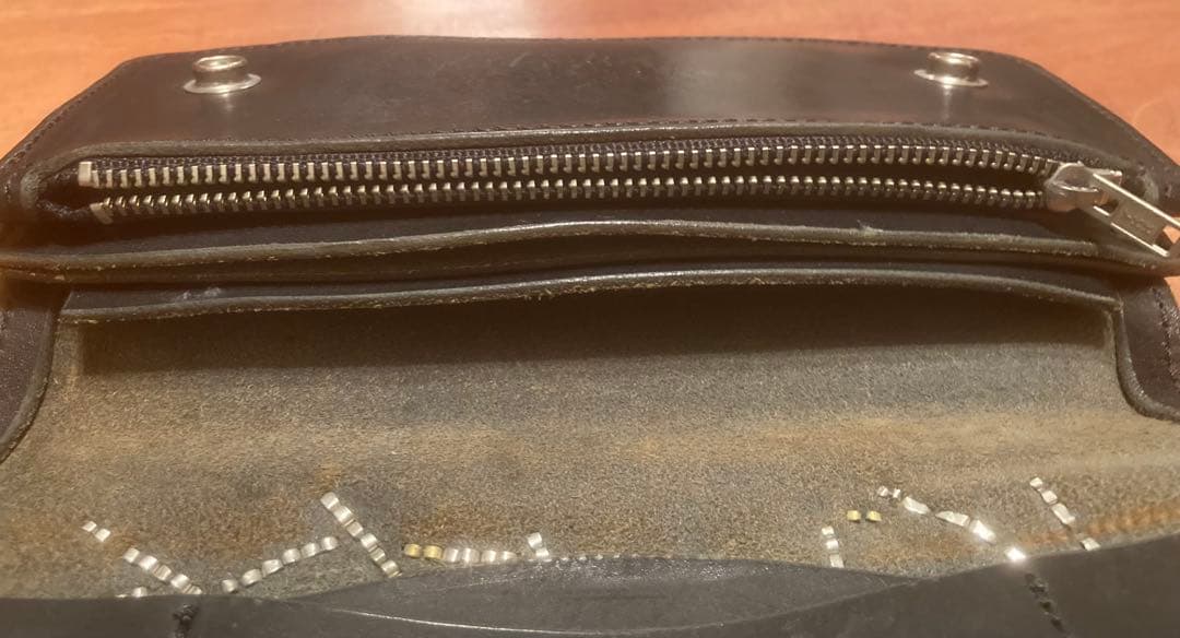 ゴールドラッシュ スパイダースタッズ長財布ウルフルズヘッド ルイスレザー レア