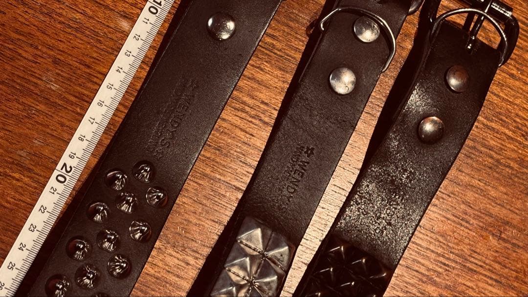 wendy's ベルト　英国製　Sサイズ　パンク　2連ピラミッド