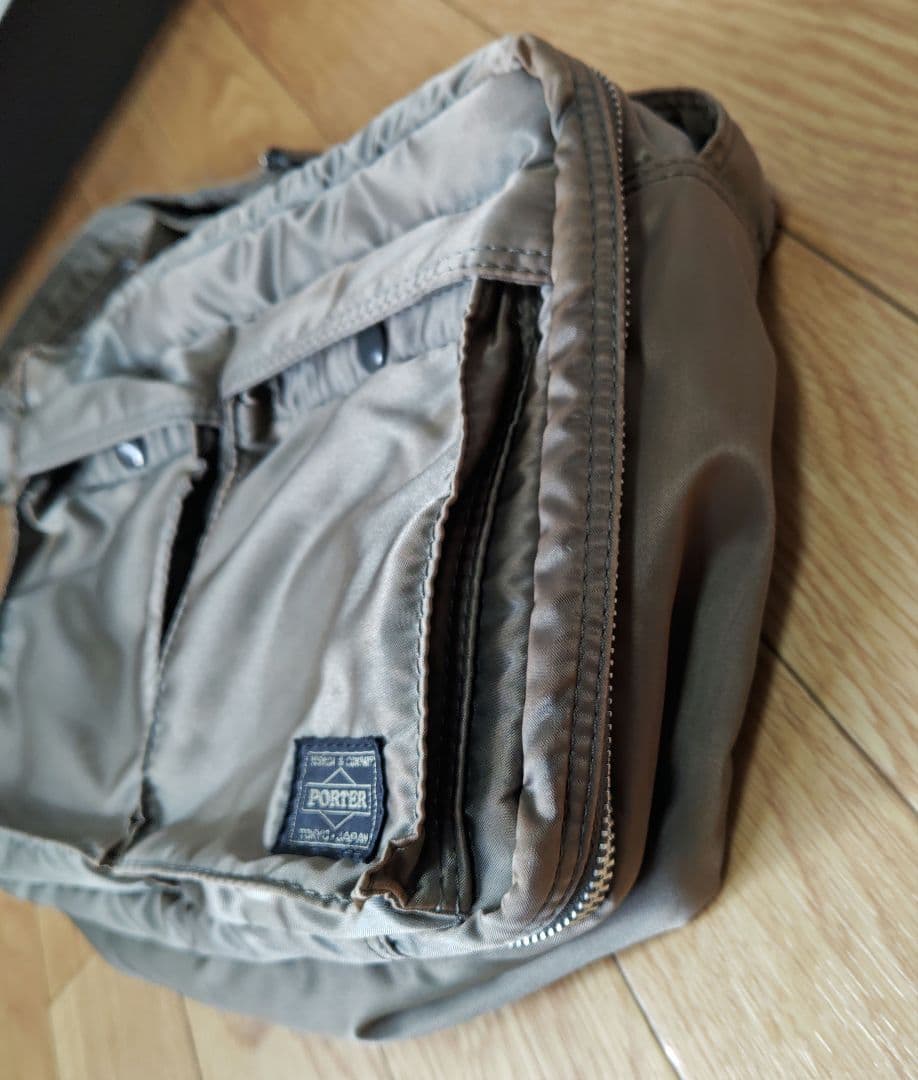 希少 廃盤 PORTER タンカー ショルダーバッグ 2層 グレー 玉虫色 茶