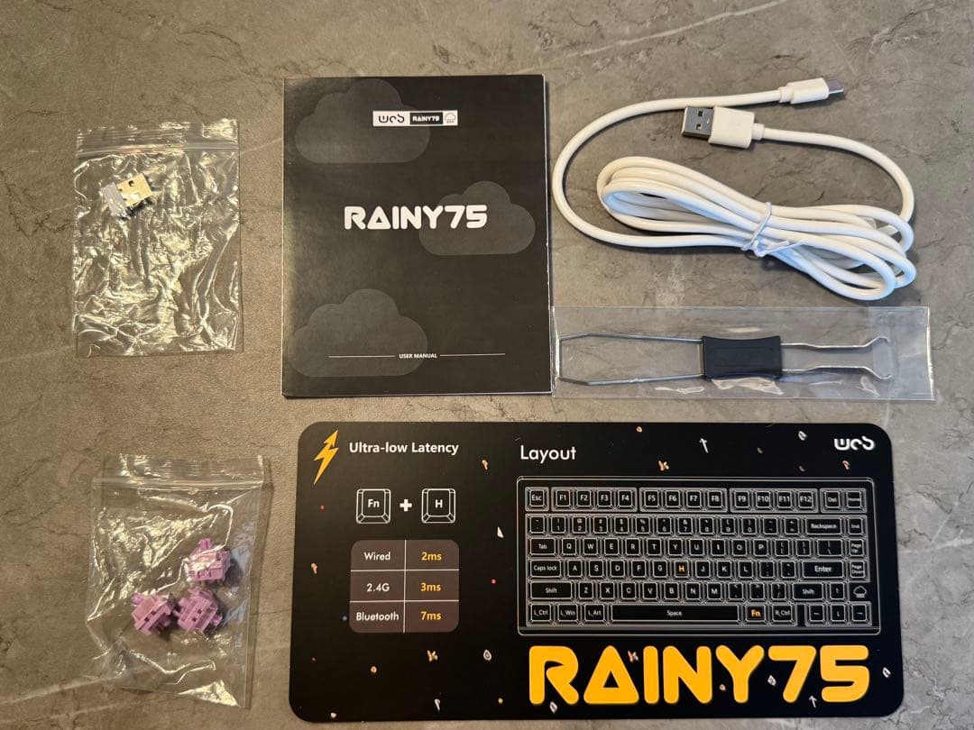 WOBKEY RAINY75 Lite系モデル シルバー