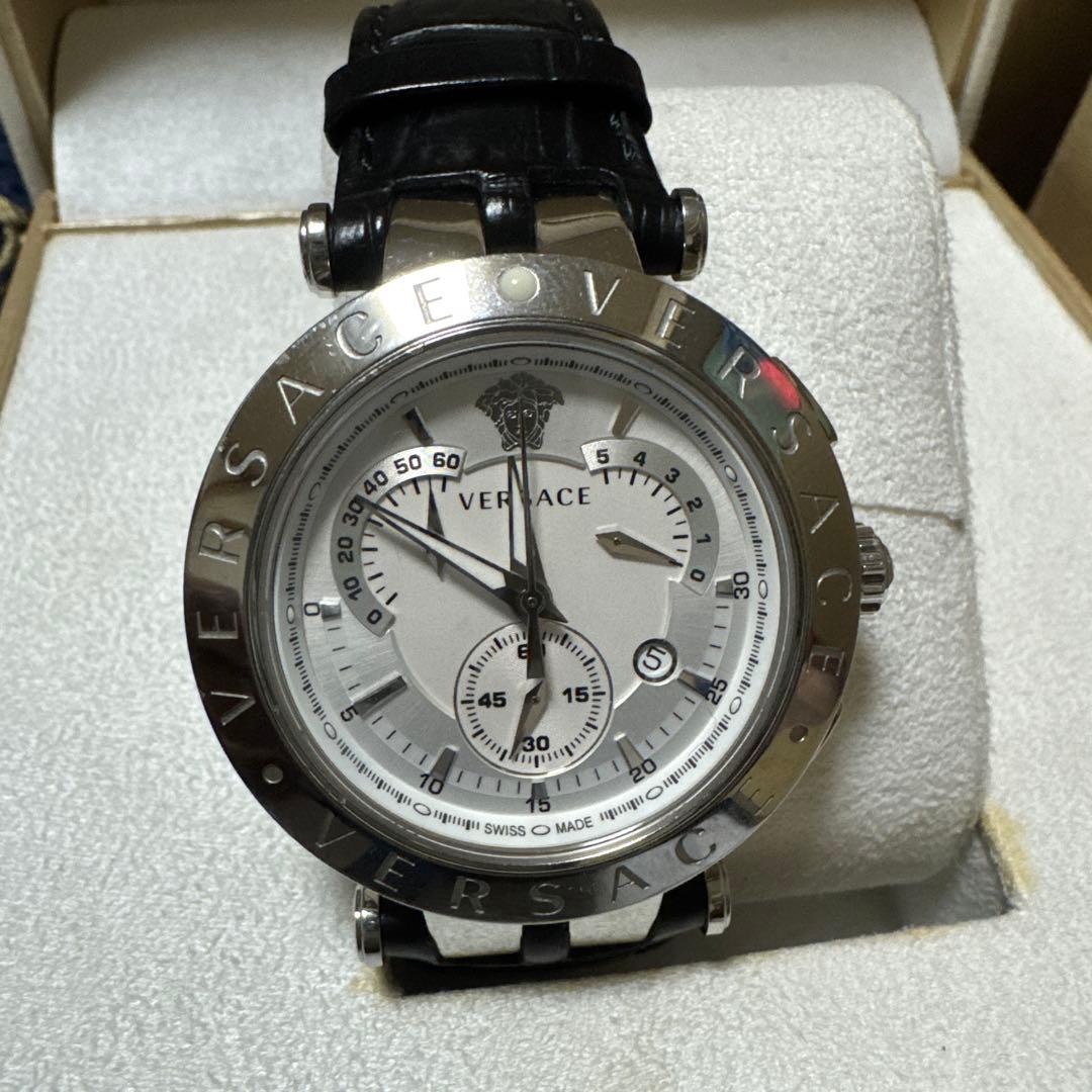 VERSACE クォーツ時計 シルバー 黒