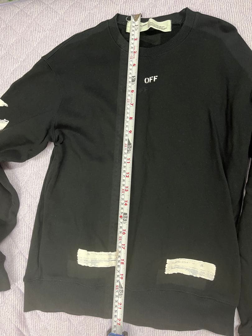 OFF-WHITE MAIN LABEL ブラック トレーナー