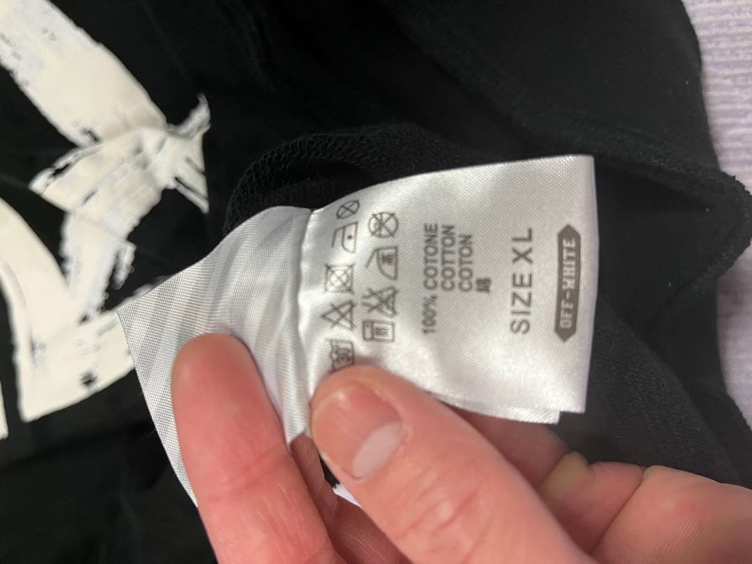 OFF-WHITE MAIN LABEL ブラック トレーナー