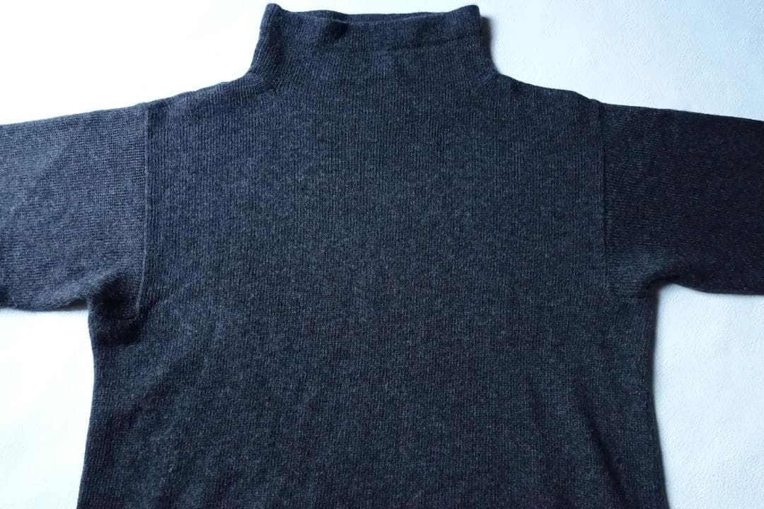 美品Max Maraマックスマーラ☆イタリア製 ウール混ハイネックニットLグレー