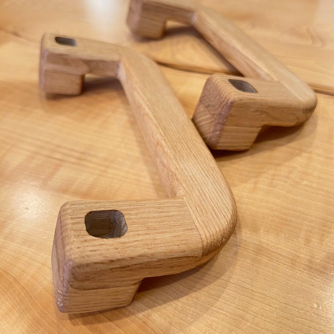 木製アシストグリップ3個(チェスナット) ハイエース用