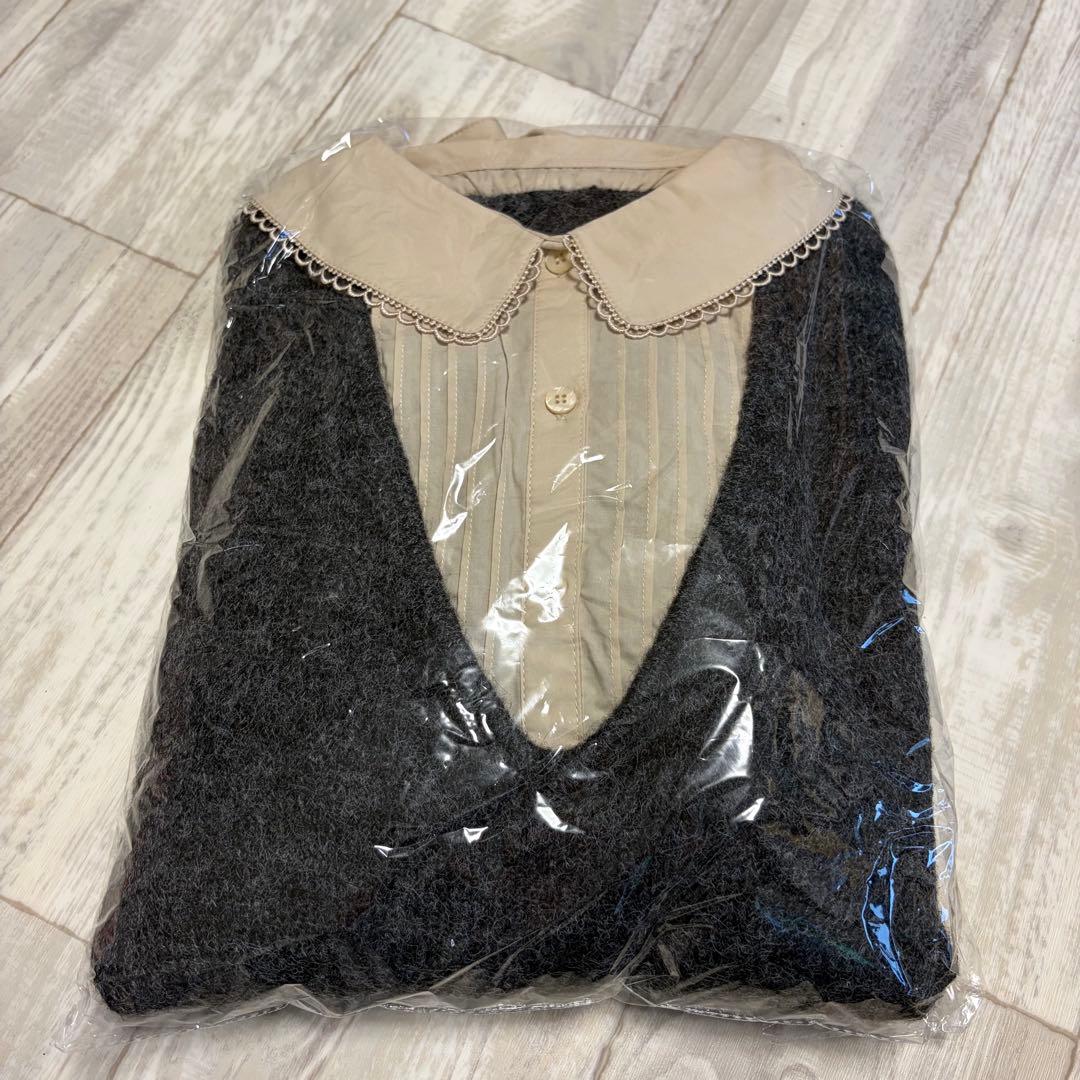 【willfully】pin tuck shirt docking knit