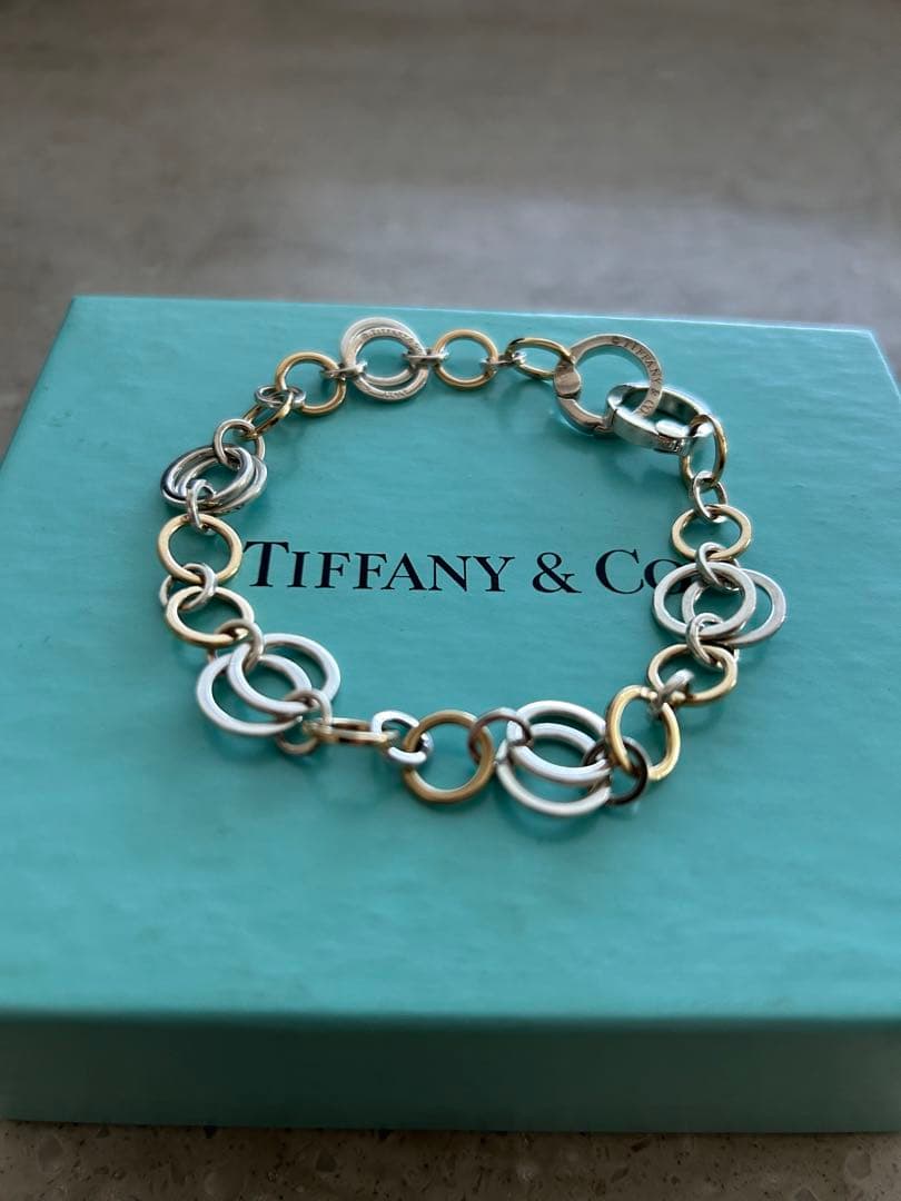 Tiffany ティファニー サークル コンビブレスレット 925 750