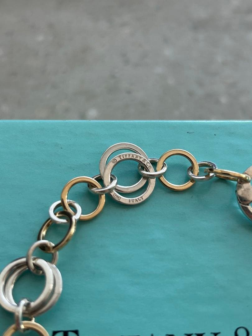 Tiffany ティファニー サークル コンビブレスレット 925 750