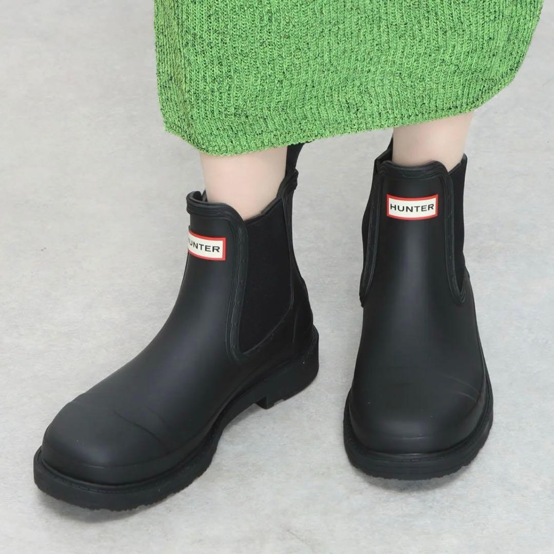【試着のみ】HUNTER コマンドチェルシーブーツ ブラック