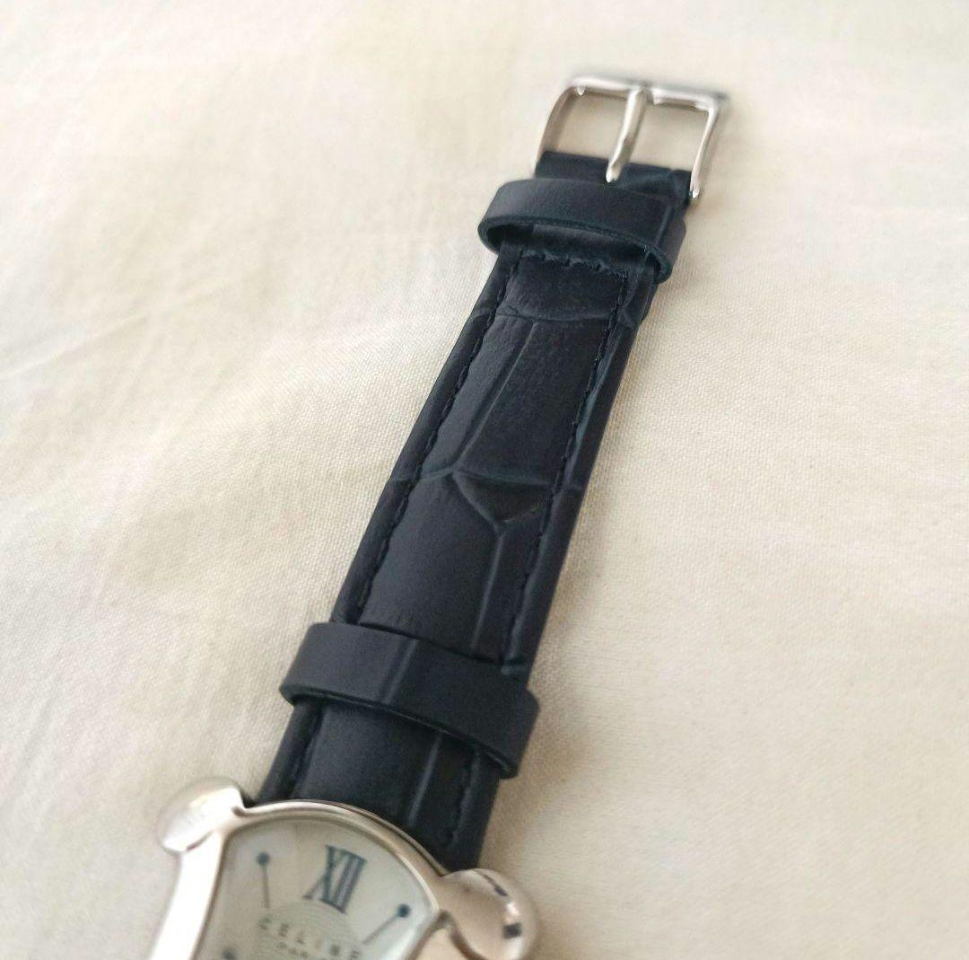 CELINE トリオンフ ネイビー レザー レディース