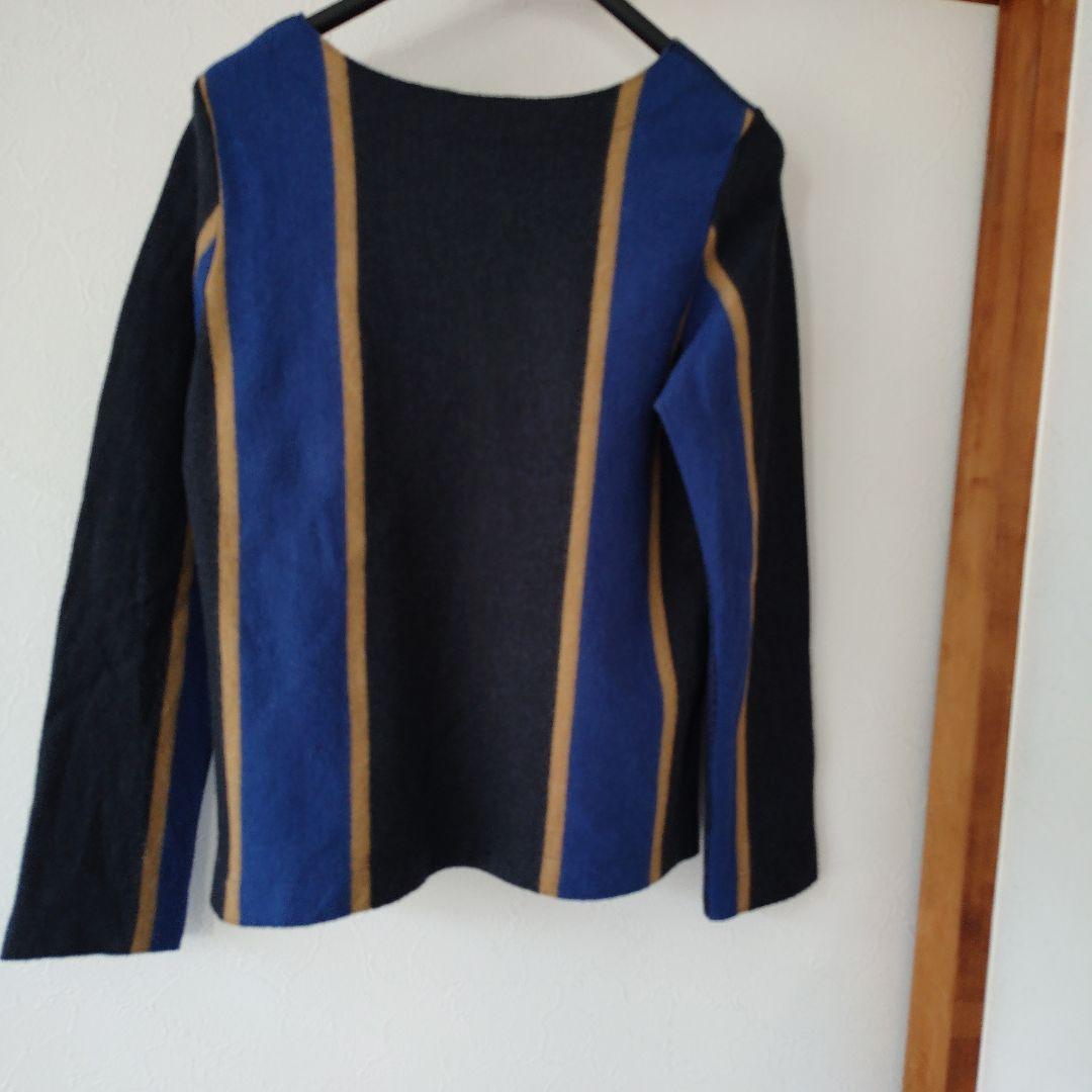 【極美品】45R ニット　レジメンストライプ　セーター