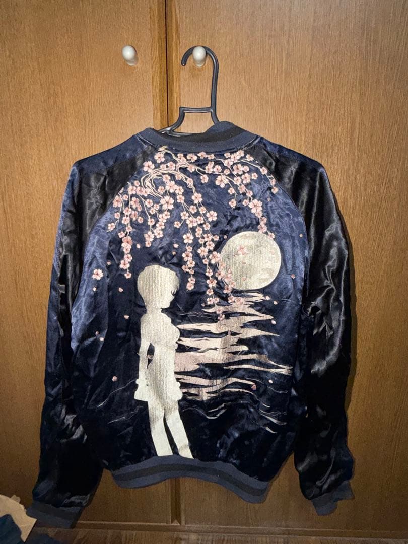 K*G様 エヴァ×錦×雅結 コラボ 初号機VS飛龍　綾波桜刺繍スカジャン Mサイ