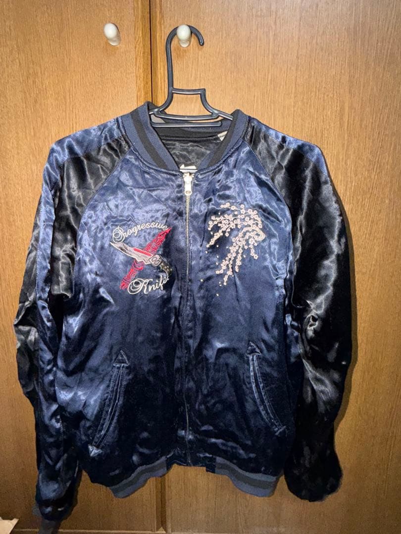 K*G様 エヴァ×錦×雅結 コラボ 初号機VS飛龍　綾波桜刺繍スカジャン Mサイ