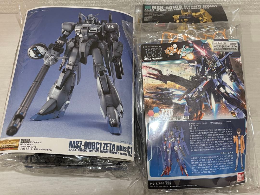 ①難あり 未組立ジャンクプラモデル ガンプラ・MG Zプラス HG ZZⅡ 他