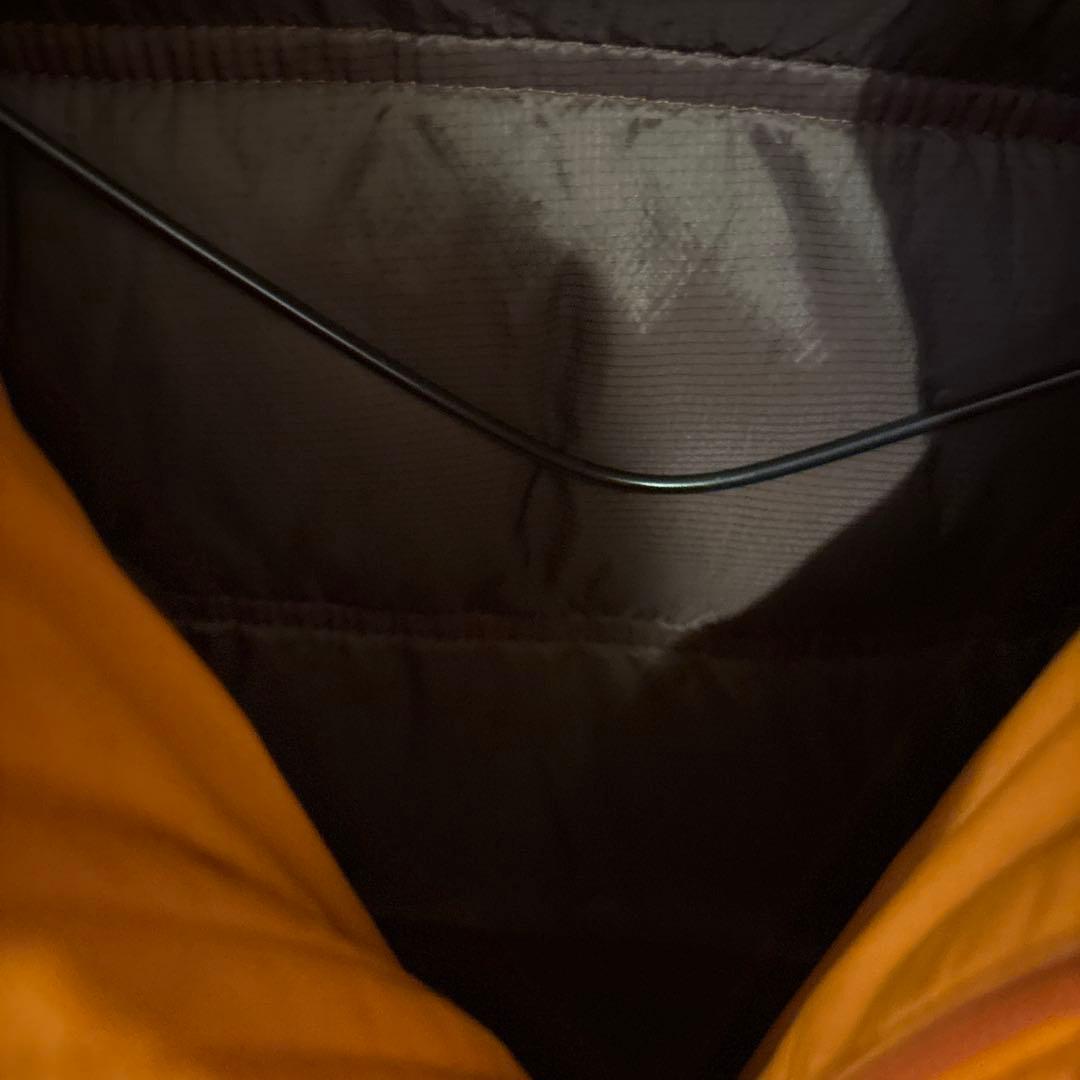 美品 MONT-BELL ロングダウン レディース スウェード生地 橙色 可愛い