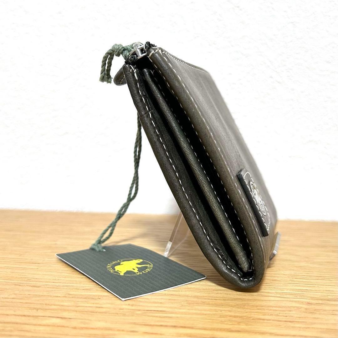 未使用 ハンティングワールド ケース L字ファスナー グリーン