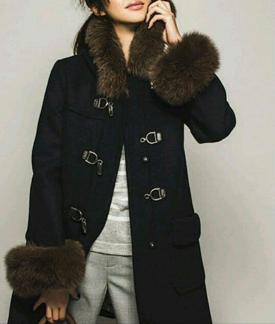 【新品未使用】ジャスグリッティー　ビット付きダッフルコート 1 S ネイビー