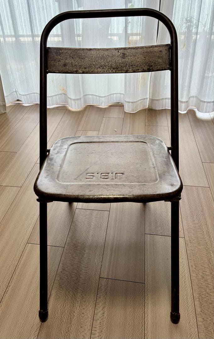 インダストリアル 工業系 ビンテージ 折りたたみ椅子 ミリタリー アンティーク