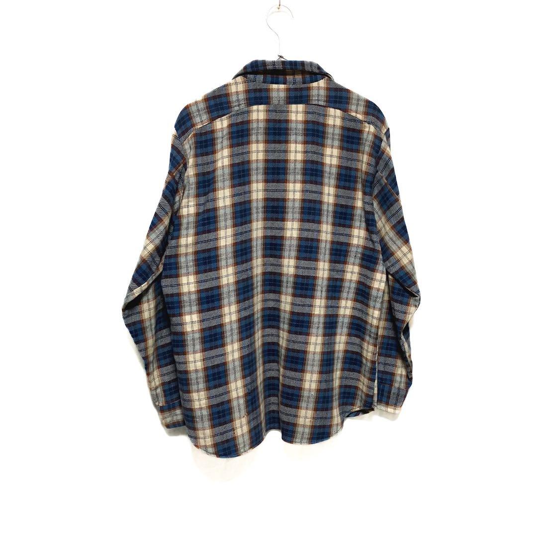 70s BIG YANK チェックシャツ L チェック柄 好カラー ネルシャツ