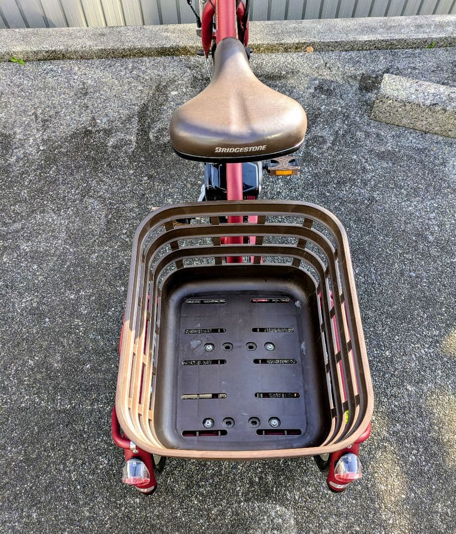 使用数回 ブリヂストン 電動三輪車 フロンティア ラクットワゴン レッド 送料込