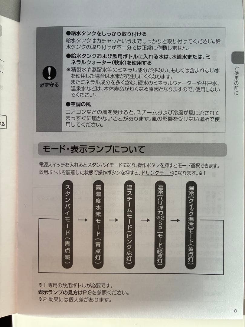 お試しのみ YA-MAN ピュア水素水スチーマー for salos