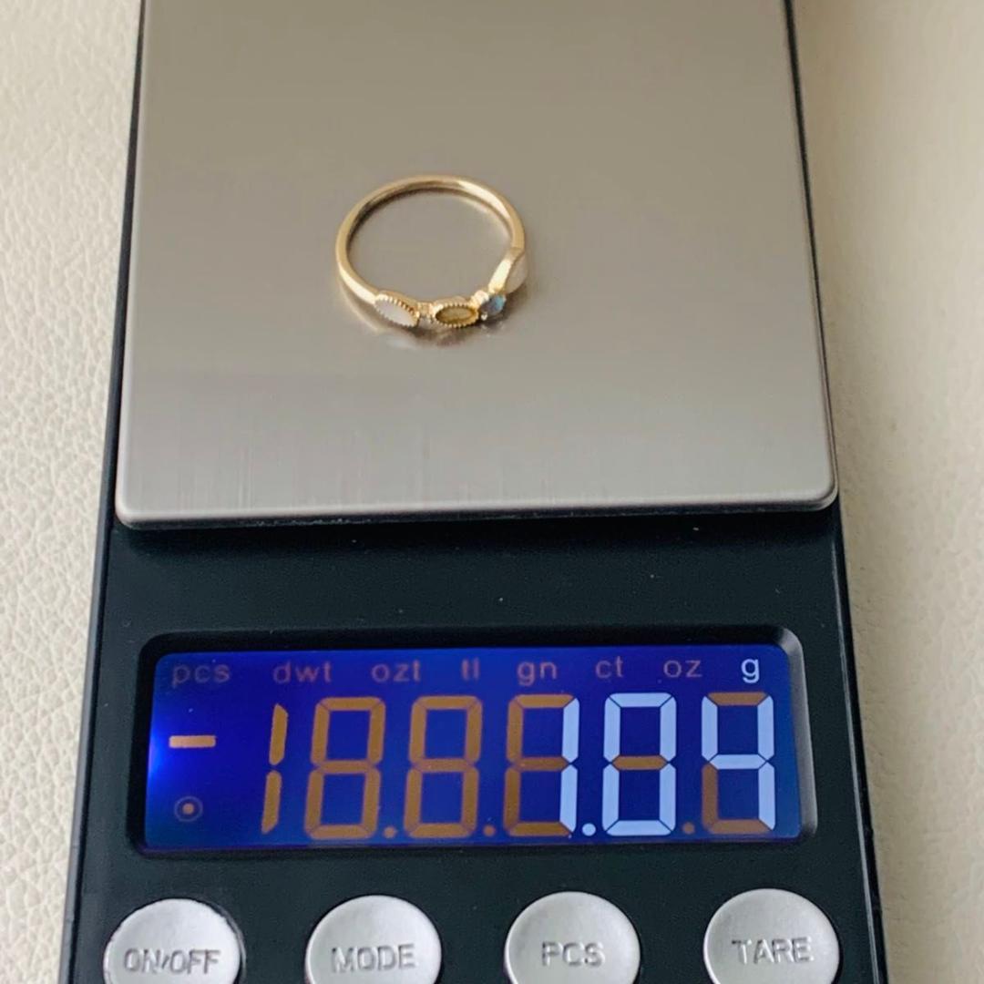 か*ろ様 k10 アガット リング 指輪 訳あり 石取れ agete オーバル