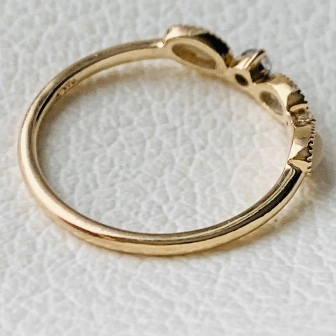 か*ろ様 k10 アガット リング 指輪 訳あり 石取れ agete オーバル