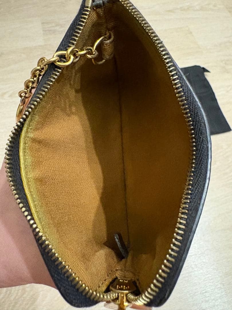 CELINE ダークブラウン レザーキーケース