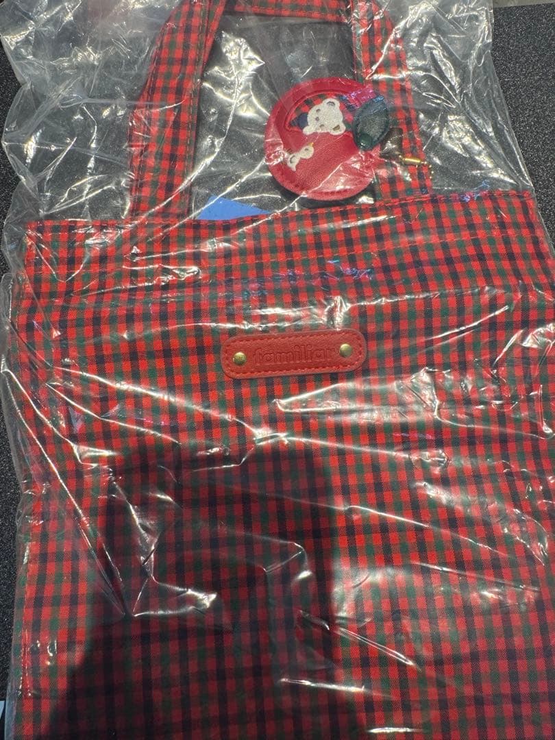 ファミリアfamiliar トートバッグ　red