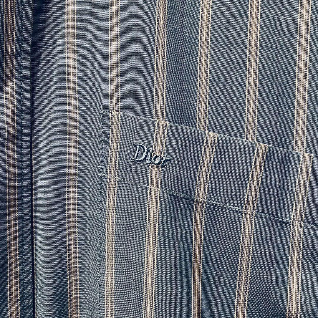 90s Christian DIOR コットンストライプシャツ 名作 HOMME