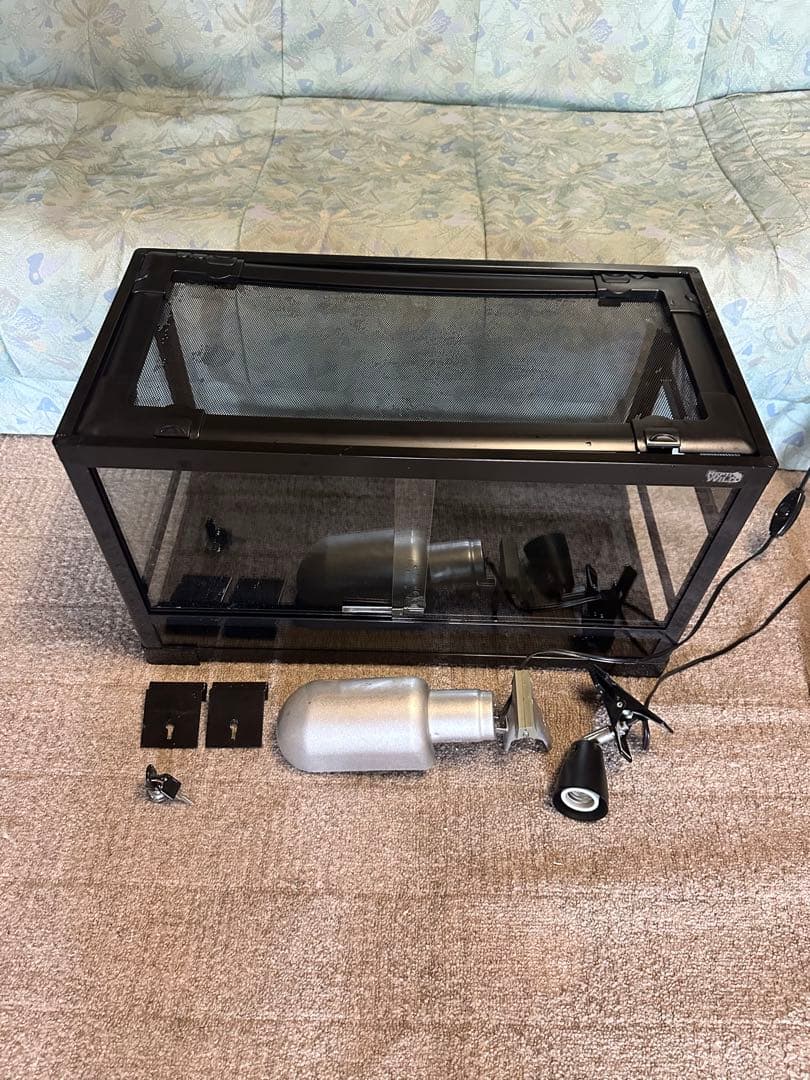 パンテオン 6035 ライト ソケット 2個付き 爬虫類 小動物 ケージ 鍵あり