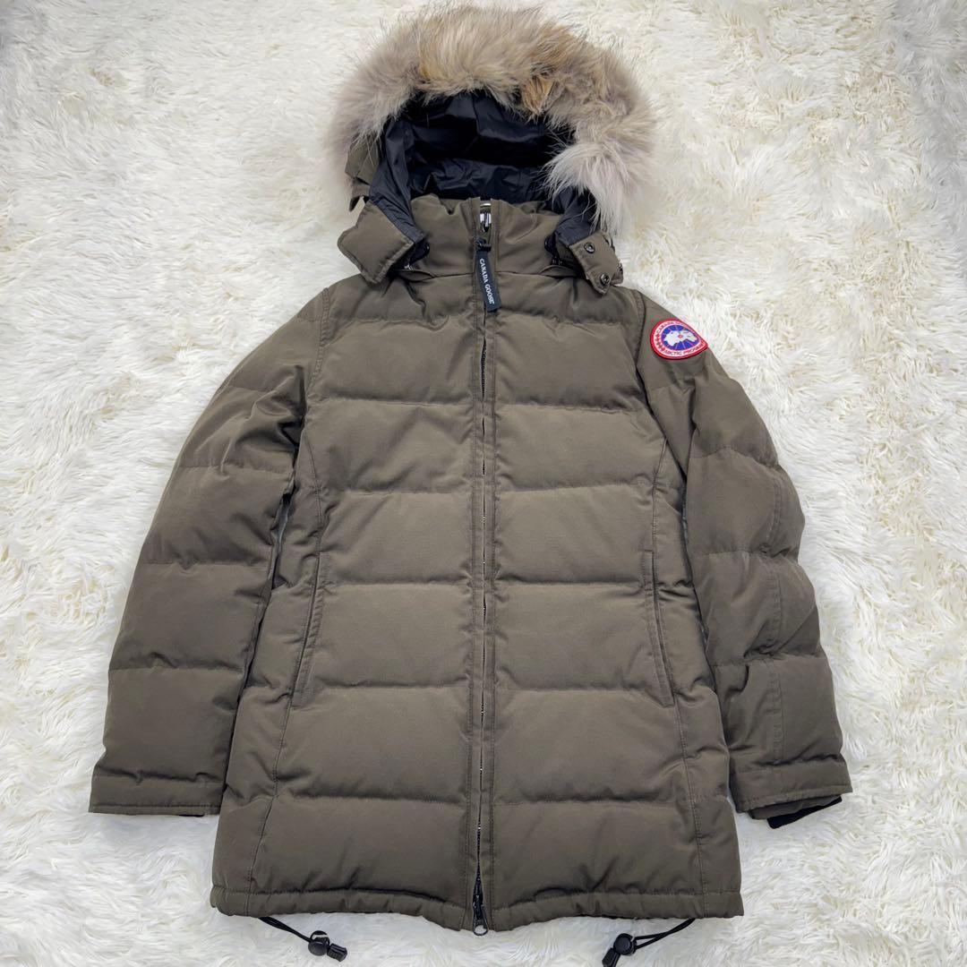 希少✨ カナダグース ダウンコート ベルビル カーキ Sサイズ コヨーテファー