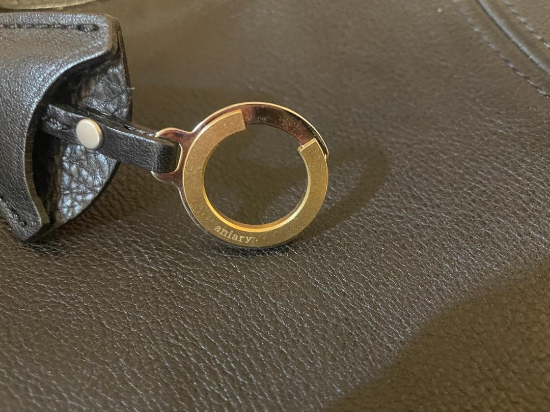 aniary メンズ　トートバッグ　黒　革