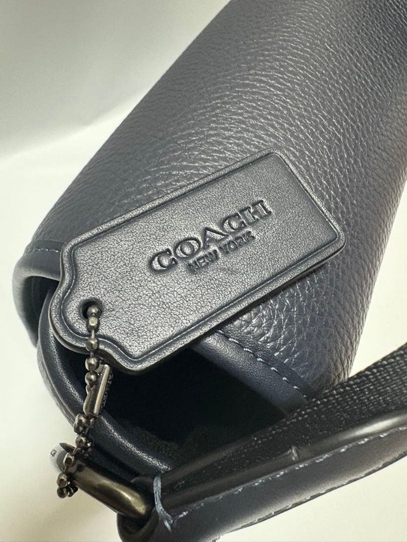 COACH スプリントメッセンジャー レザーバッグ　ミッドナイトネイビー