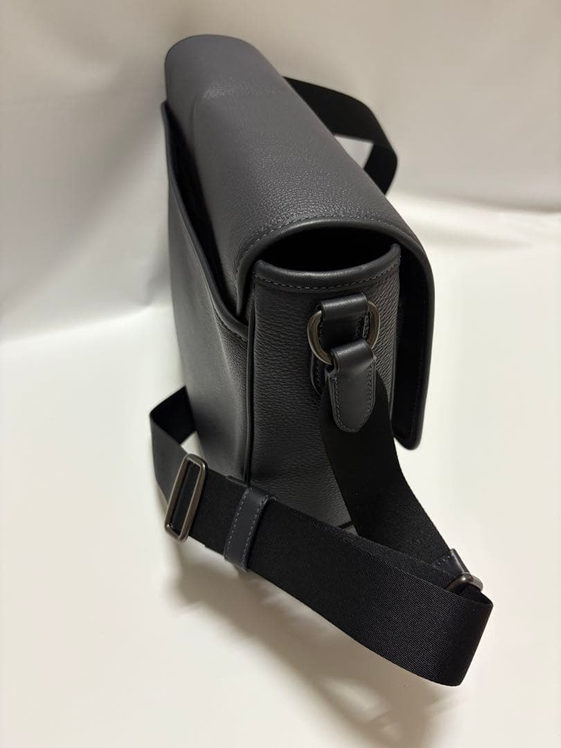 COACH スプリントメッセンジャー レザーバッグ　ミッドナイトネイビー