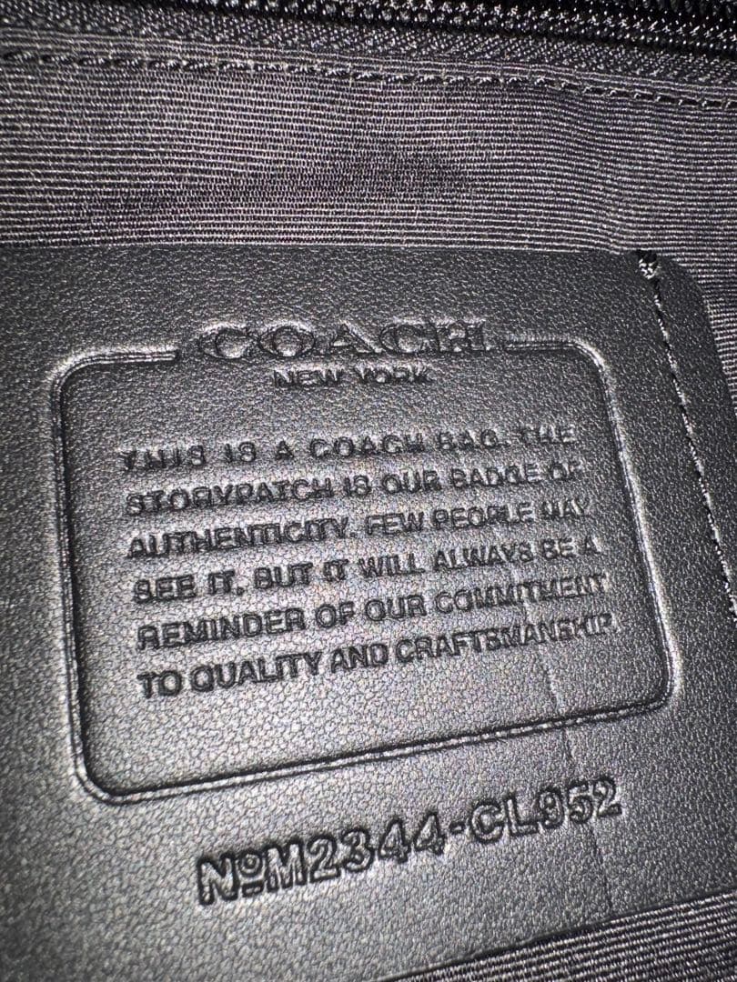 COACH スプリントメッセンジャー レザーバッグ　ミッドナイトネイビー